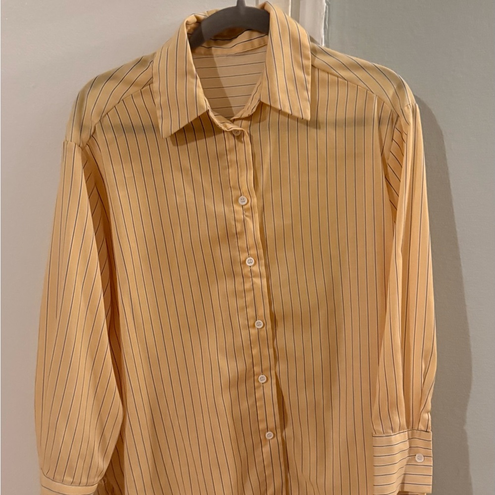 Yellow Striped Button-Up Shirt - Picture 3 of 6